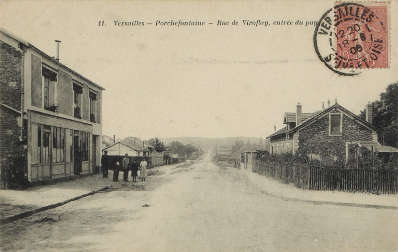 Carte postale ancienne Versailles porchefontaine rue de Viroflay à Versailles