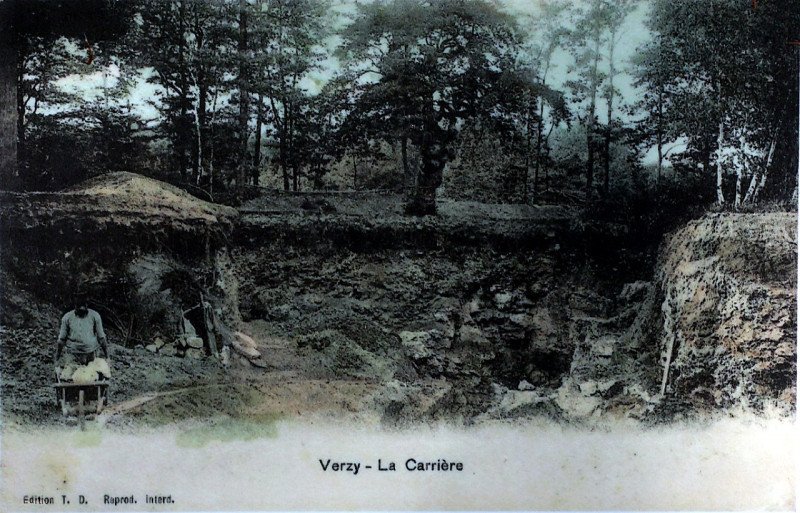 Carte postale ancienne Verzy Carriere 1004980
