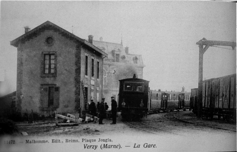 Carte postale ancienne Verzy gare Cbr 8558
