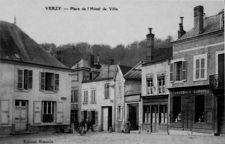 Carte postale ancienne Verzy hotel de ville 08559
