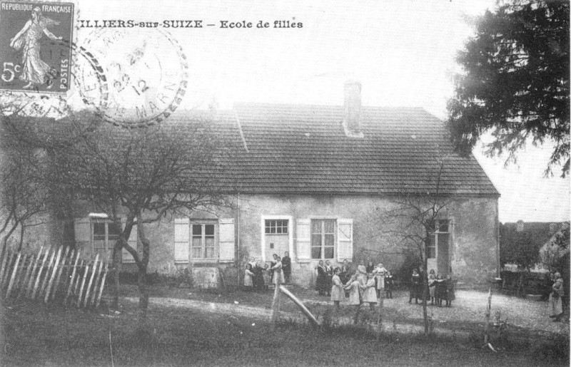 Carte postale ancienne Cp Villiers-sur-Suize Ecole de filles