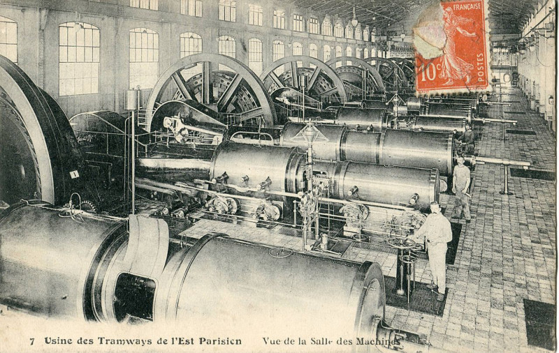 Carte postale ancienne Usine électrique de tramway