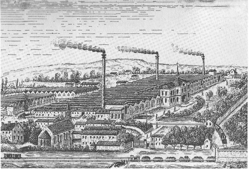 Carte postale ancienne Val des Bois béguinage industriel