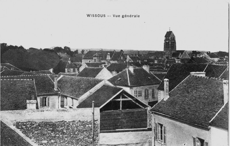 Carte postale ancienne Wissous - Vue générale - 1912