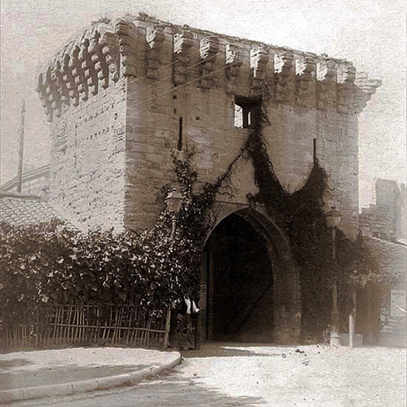 Carte postale ancienne Avignon Portail Limbert en 1900