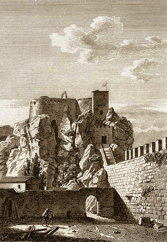 Carte postale ancienne Avignon Rempart de la Ligne gravure du XVIIIe s