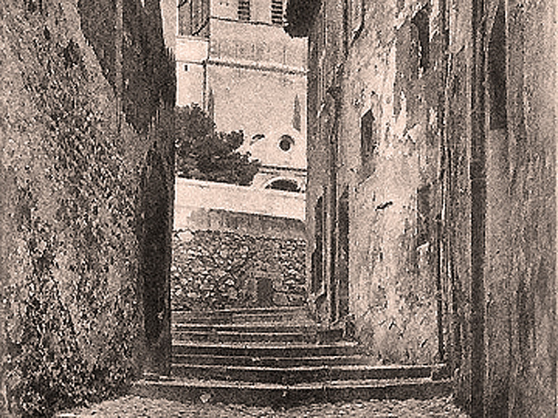 Carte postale ancienne Rue Pente rapide