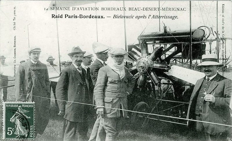 Carte postale ancienne Bordeaux Beau-desert-Mérignac semaine d'aviation sept 1910 17a à Bordeaux