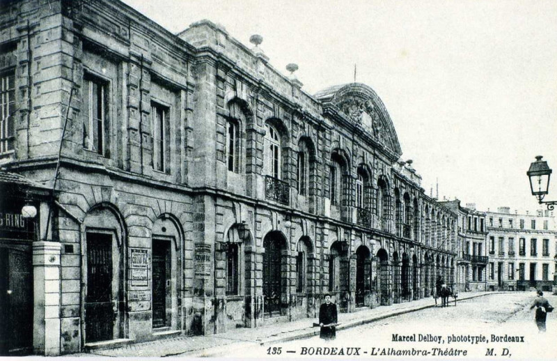 Carte postale ancienne Bordeaux - Alhambra - cafe-concert à Bordeaux