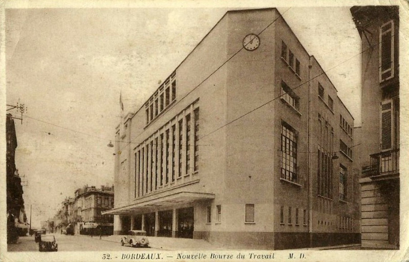 Carte postale ancienne Bordeaux - Bourse du Travail 2 à Bordeaux
