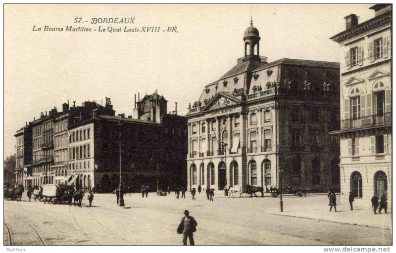 Carte postale ancienne Bordeaux - Bourse Maritime à Bordeaux