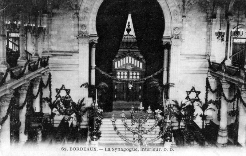Carte postale ancienne Bordeaux - Synagogue 1 à Bordeaux