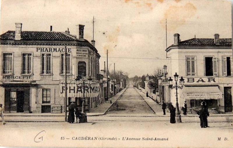 Carte postale ancienne Caudéran - avenue Saint-Amand 1 à Bordeaux