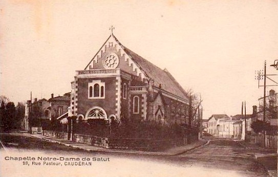 Carte postale ancienne Caudéran - chapelle Notre-Dame à Bordeaux