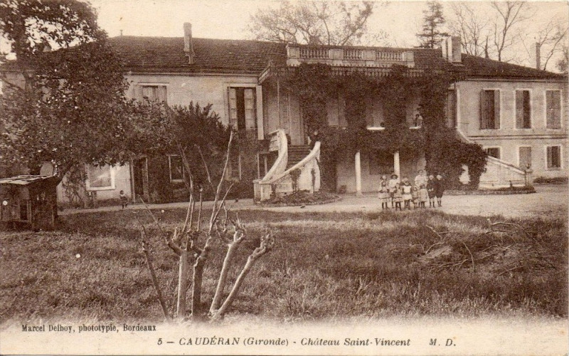 Carte postale ancienne Caudéran - château Saint-Vincent 1 à Bordeaux