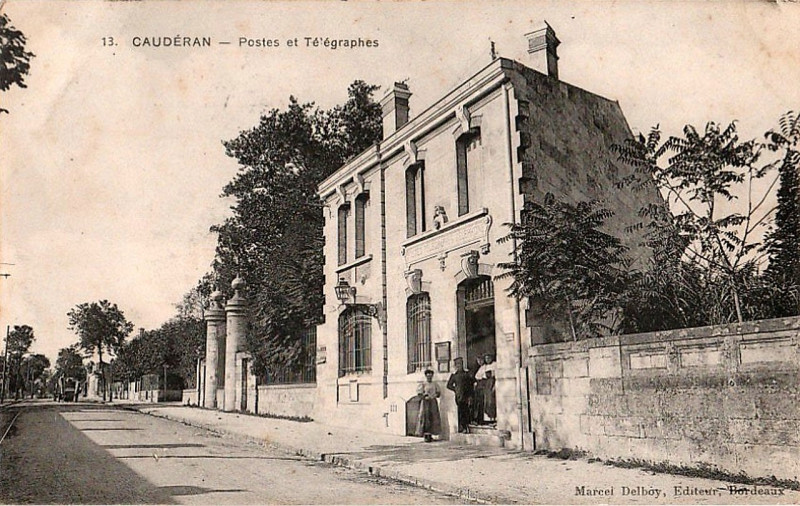 Carte postale ancienne Caudéran - La Poste 2 à Bordeaux