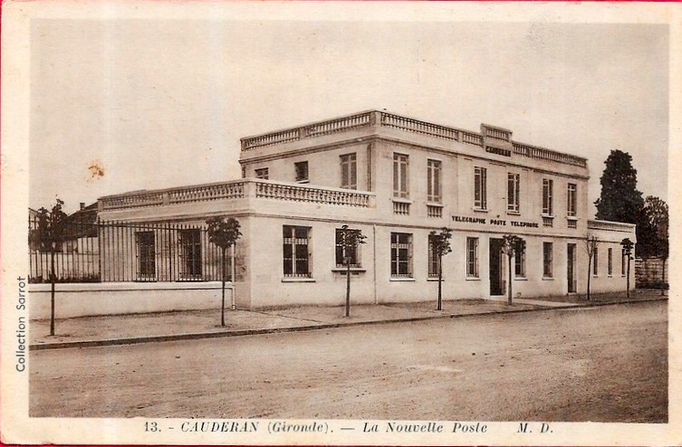 Carte postale ancienne Caudéran - La Poste 3a à Bordeaux