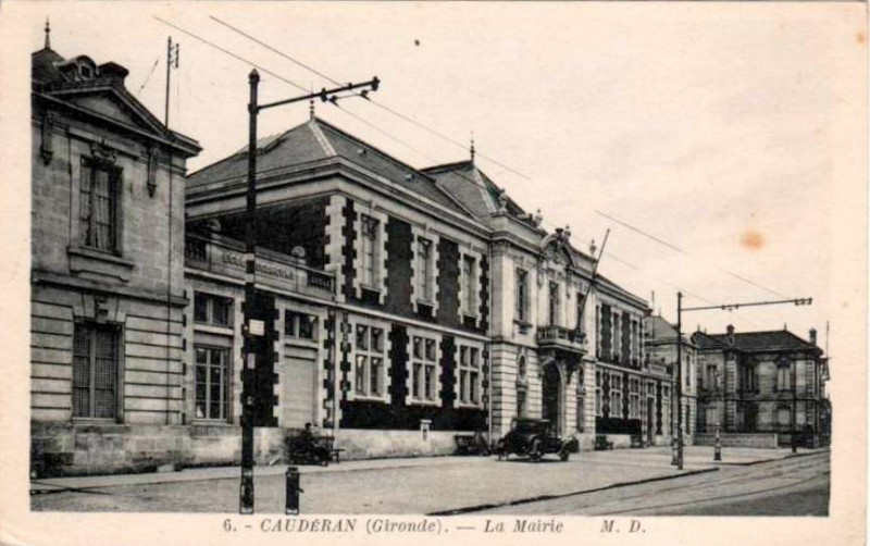 Carte postale ancienne Caudéran - Mairie 5 à Bordeaux
