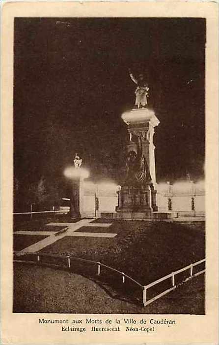 Carte postale ancienne Caudéran - Monument aux morts 6 à Bordeaux