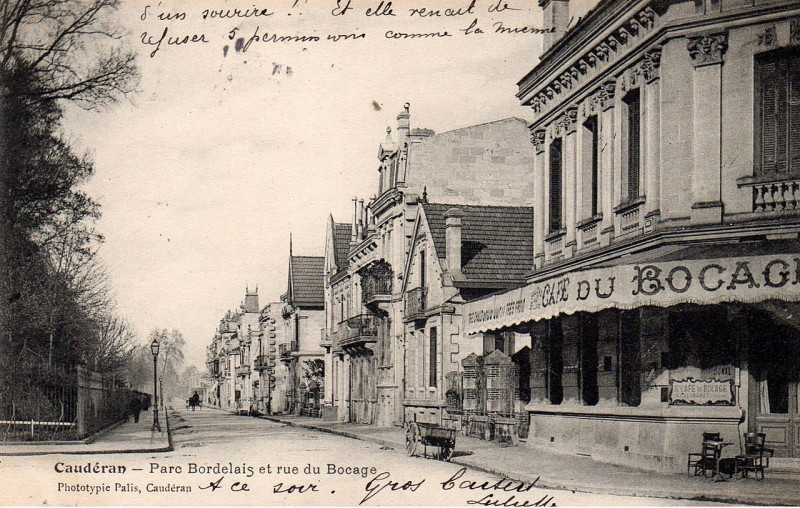 Carte postale ancienne Caudéran - rue du Bocage 1 à Bordeaux