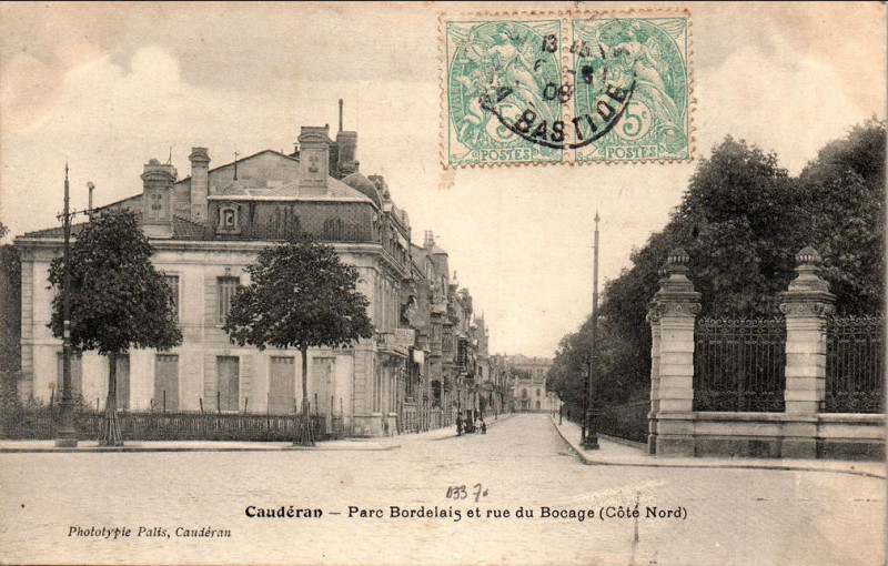 Carte postale ancienne Caudéran - rue du Bocage 2 à Bordeaux