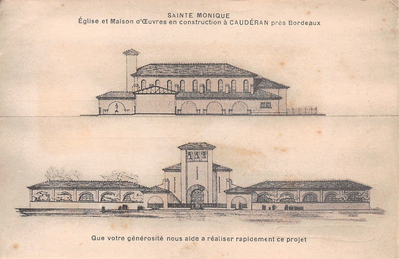 Carte postale ancienne Caudéran - Sainte-Monique à Bordeaux