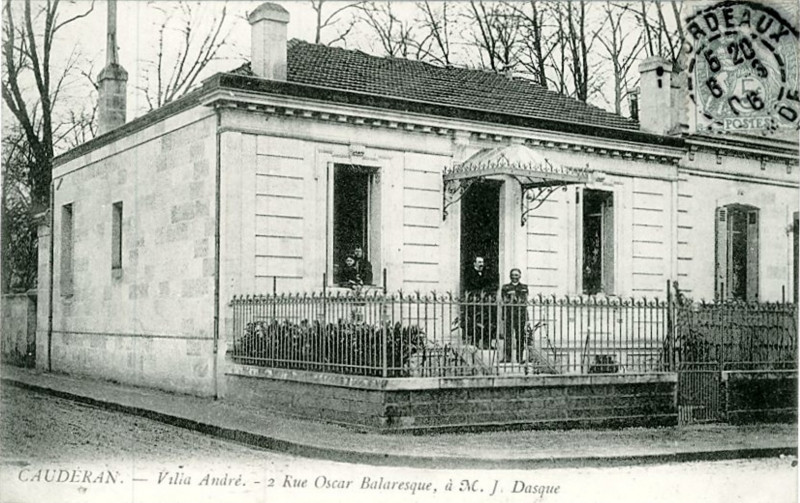 Carte postale ancienne Caudéran - Villa André à Bordeaux