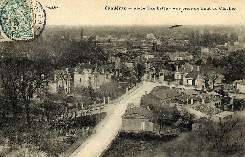 Carte postale ancienne Caudéran - vue générale 1 à Bordeaux