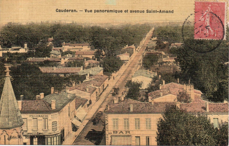 Carte postale ancienne Caudéran - vue générale 2 à Bordeaux
