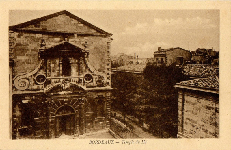 Carte postale ancienne Bordeaux - Temple du Hâ 1 à Bordeaux