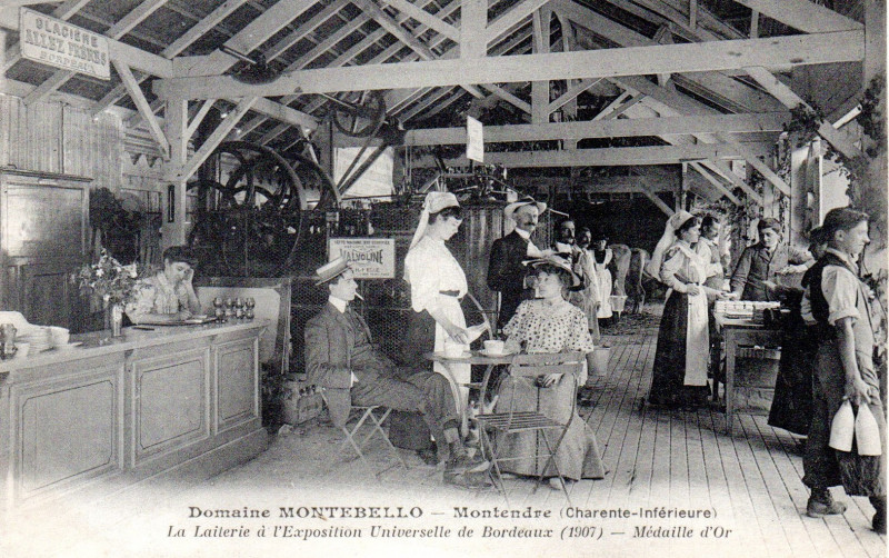 Carte postale ancienne Bordeaux exposition-maritime 1907 Laiterie à Bordeaux