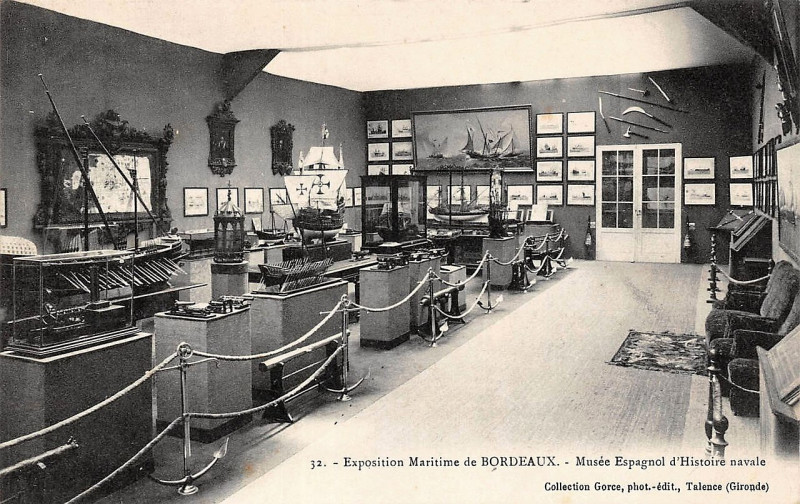 Carte postale ancienne Bordeaux exposition-maritime 1907 pavillon Espagnol à Bordeaux