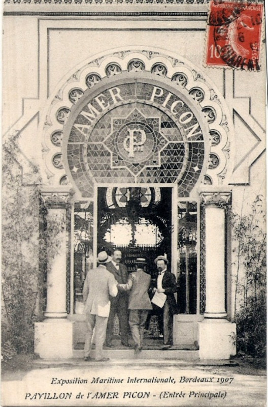 Carte postale ancienne Bordeaux exposition-maritime 1907 pavillon Picon 4 à Bordeaux
