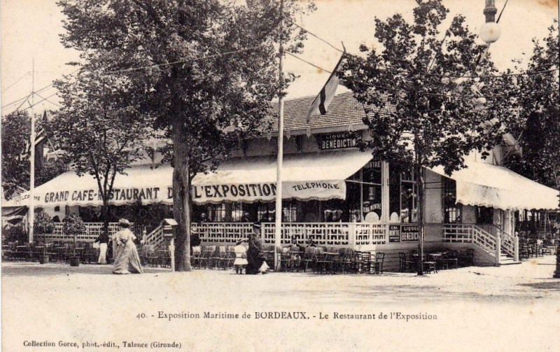 Carte postale ancienne Bordeaux exposition-maritime 1907 Restaurant de l'exposition à Bordeaux