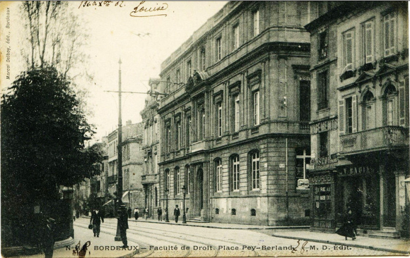 Carte postale ancienne Bordeaux Faculte de Droit à Bordeaux