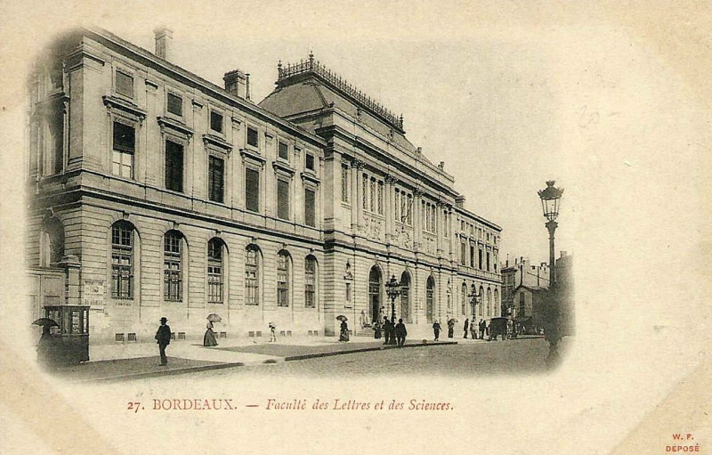 Carte postale ancienne Bordeaux Faculte des Lettres et des Sciences à Bordeaux