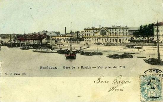 Carte postale ancienne Bordeaux - Gare d'Orléans à Bordeaux