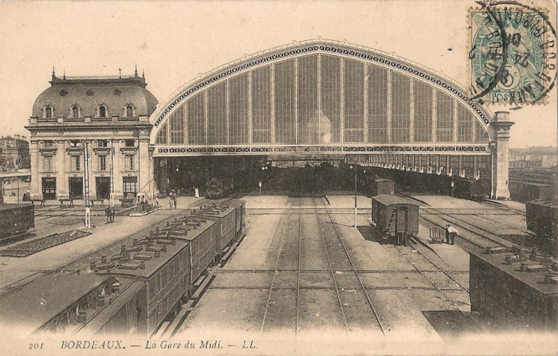 Carte postale ancienne Bordeaux gare du Midi 11 à Bordeaux