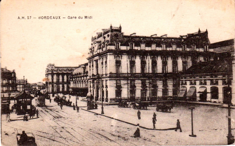 Carte postale ancienne Bordeaux gare du Midi 2 à Bordeaux