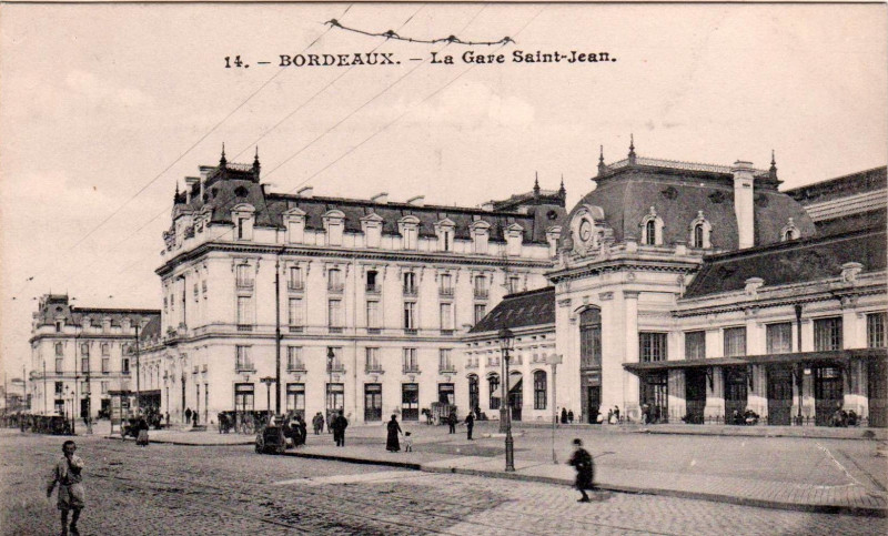Carte postale ancienne Bordeaux gare du Midi 6 à Bordeaux