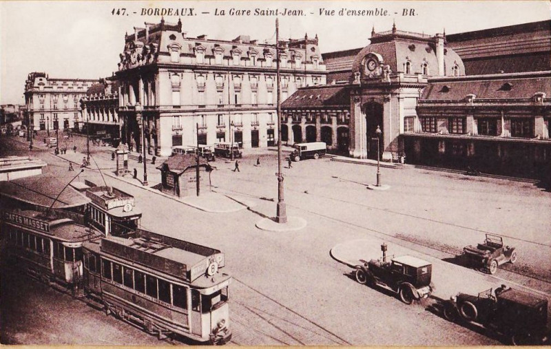 Carte postale ancienne Bordeaux gare du Midi 7 à Bordeaux