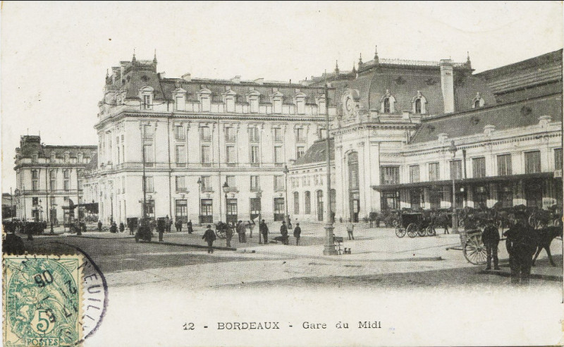 Carte postale ancienne Bordeaux gare du Midi 8 à Bordeaux