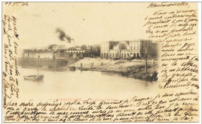 Carte postale ancienne Bordeaux gare-d'Orleans 2 à Bordeaux