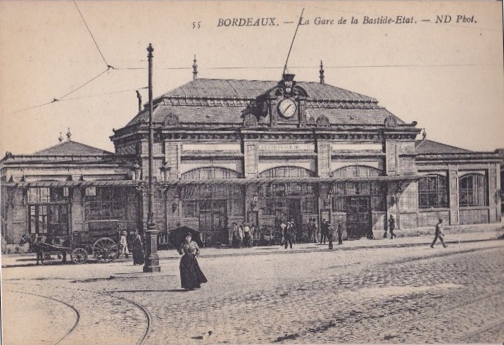 Carte postale ancienne Bordeaux la-gare de la Bastide 1 à Bordeaux