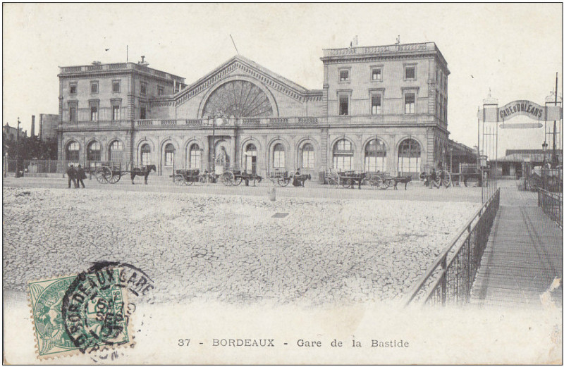 Carte postale ancienne Bordeaux la-gare de la Bastide 2 à Bordeaux