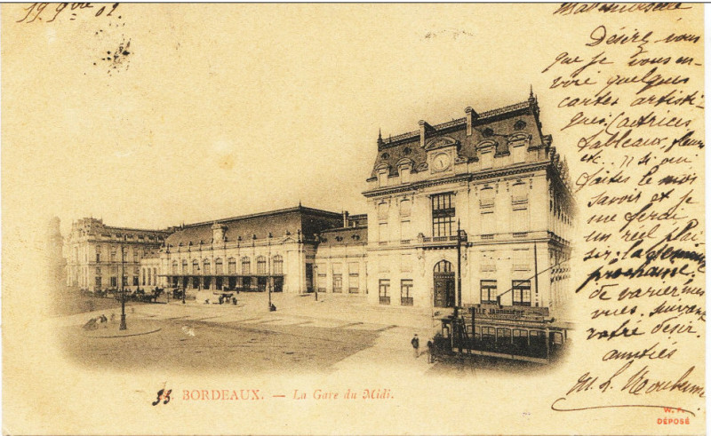 Carte postale ancienne Bordeaux la-gare de la Bastide 3a à Bordeaux