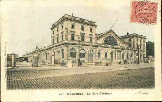 Carte postale ancienne Cp Gare de Bastide-Orléans à Bordeaux