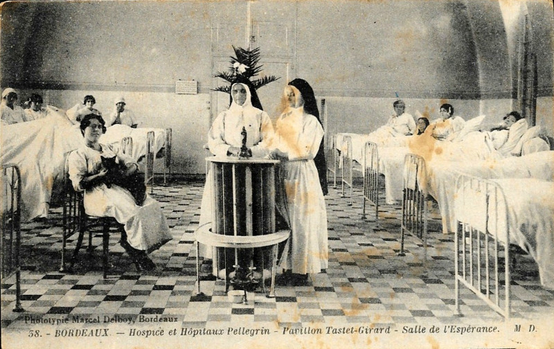 Carte postale ancienne Bordeaux - Hôpital de Pellegrin 3 à Bordeaux