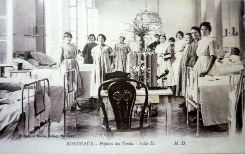 Carte postale ancienne Bordeaux - Hôpital du Tondu 3 à Bordeaux
