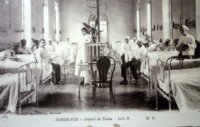 Carte postale ancienne Bordeaux - Hôpital du Tondu 4 à Bordeaux